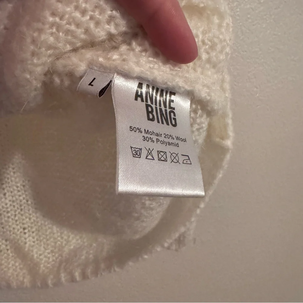 Anine Bing Lightweight White Knit Sweater‎ - Picture 4 of 7